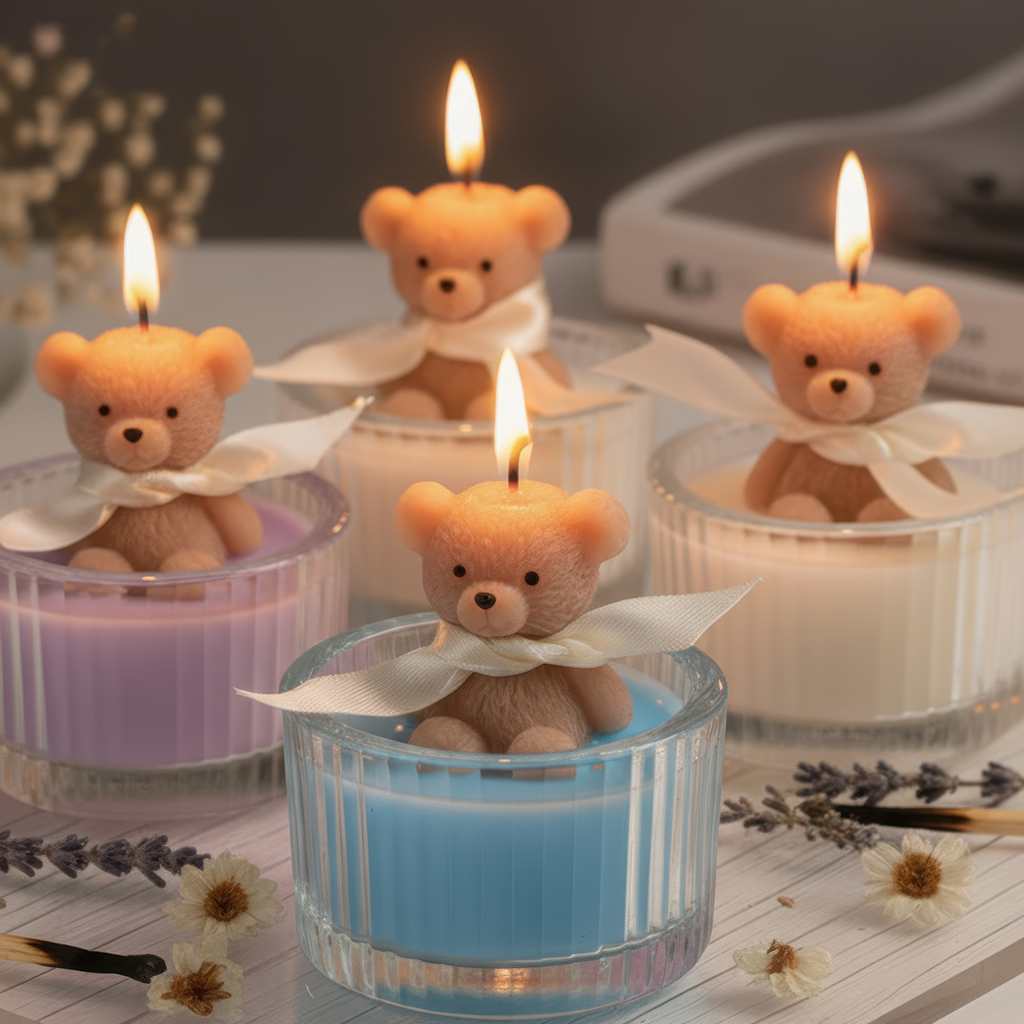 Candle Supplies Glass Jars - Scented Luxury Teddy Bear Soy Candle