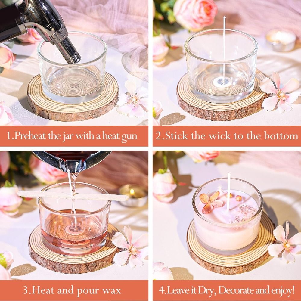 Candle Supplies Glass Jars - C9 Clear Glass Candle Jars Small