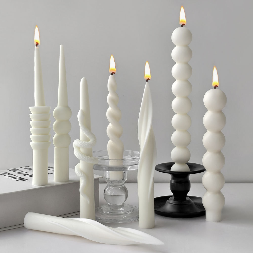 Candle Supplies Store - Geometric Long Rod Candle Mold Handmade