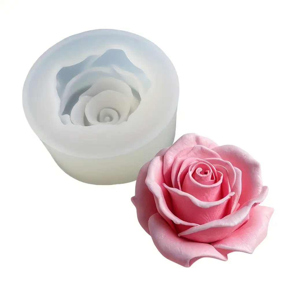 1 Rose Silicone Candle Mold -  - Candle Supplies Store ulasan dan harga