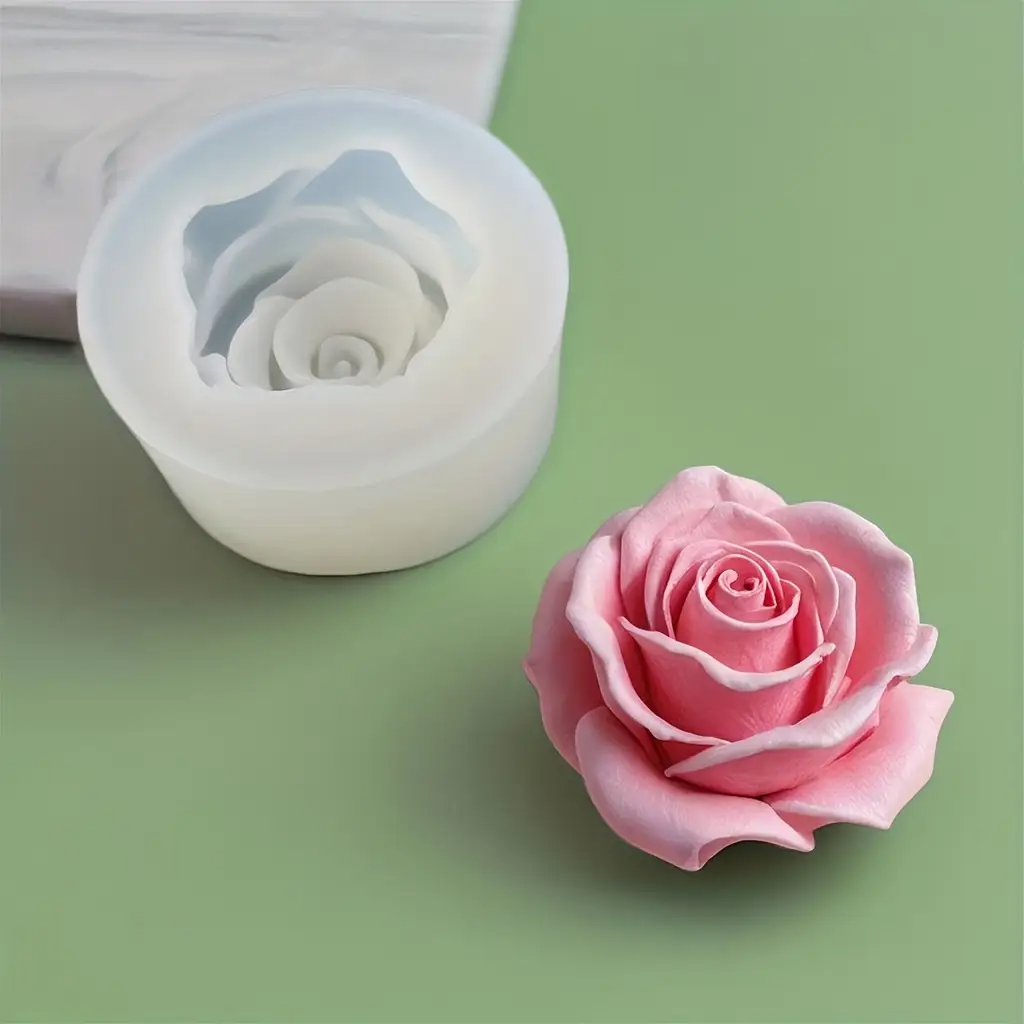 1 Rose Silicone Candle Mold -  - Candle Supplies Store ulasan dan harga