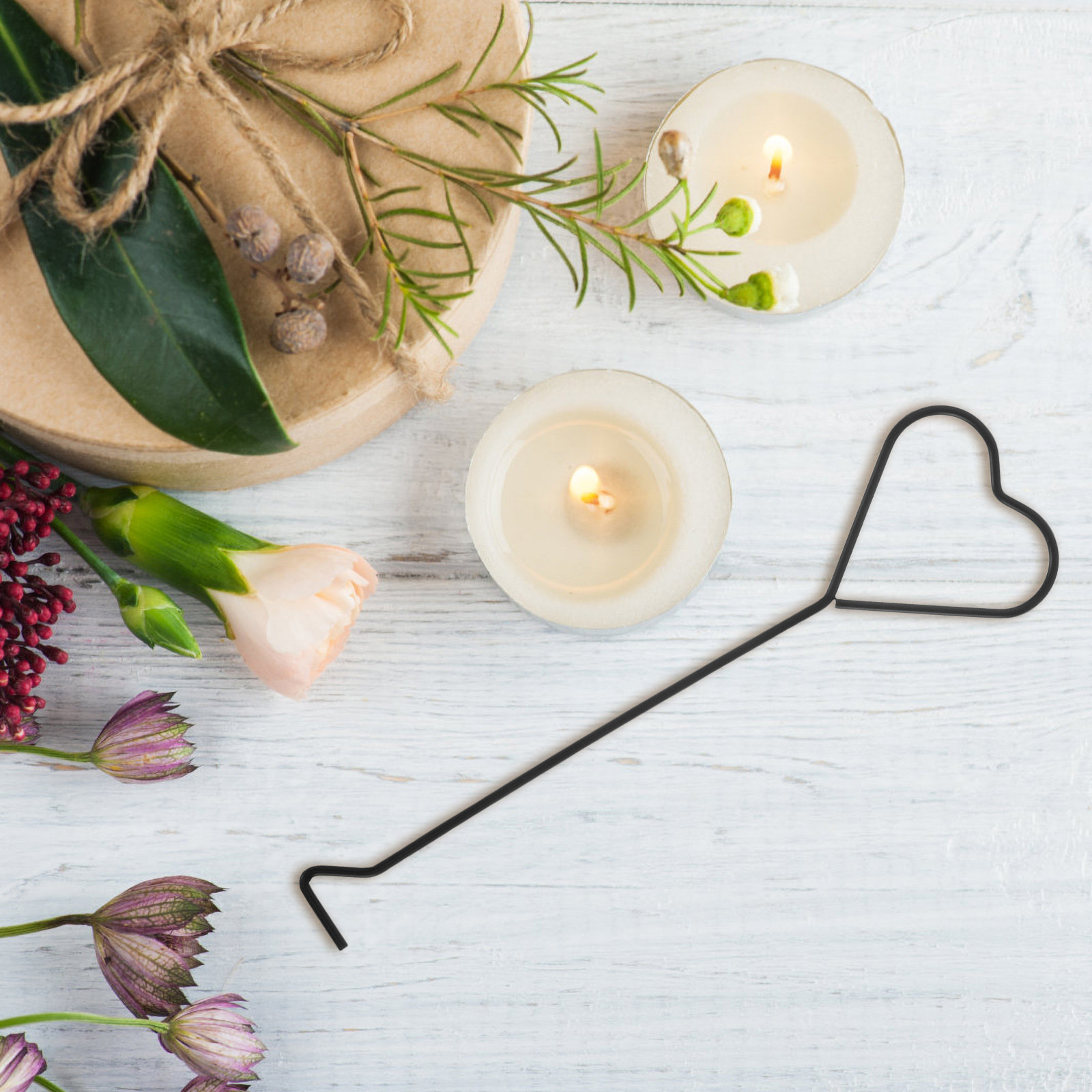 4Pcs Heart Shape Iron Wick Dip - Wick Dipper Tool ulasan dan harga