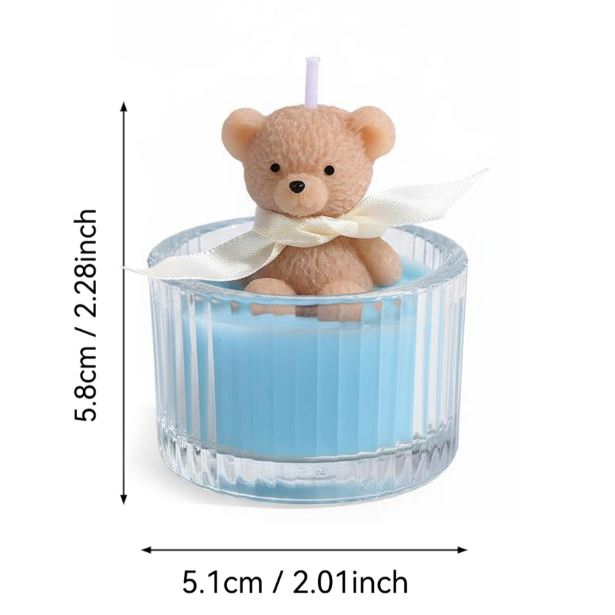 Scented Luxury Teddy Bear Soy  - Candle Supplies Glass Jars ulasan dan harga