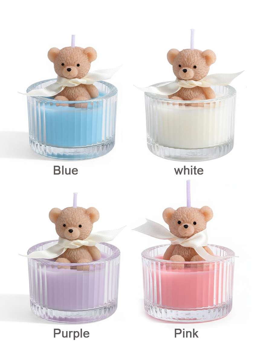 Scented Luxury Teddy Bear Soy  - Candle Supplies Glass Jars ulasan dan harga