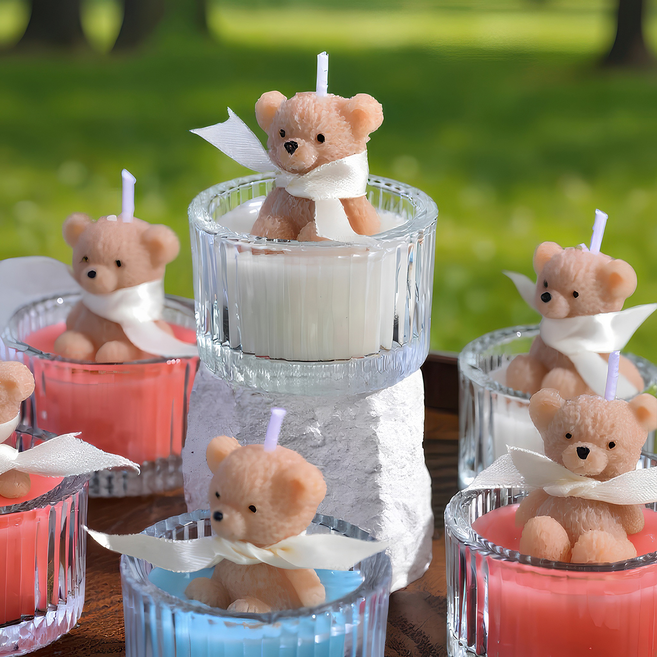 Scented Luxury Teddy Bear Soy  - Candle Supplies Glass Jars ulasan dan harga