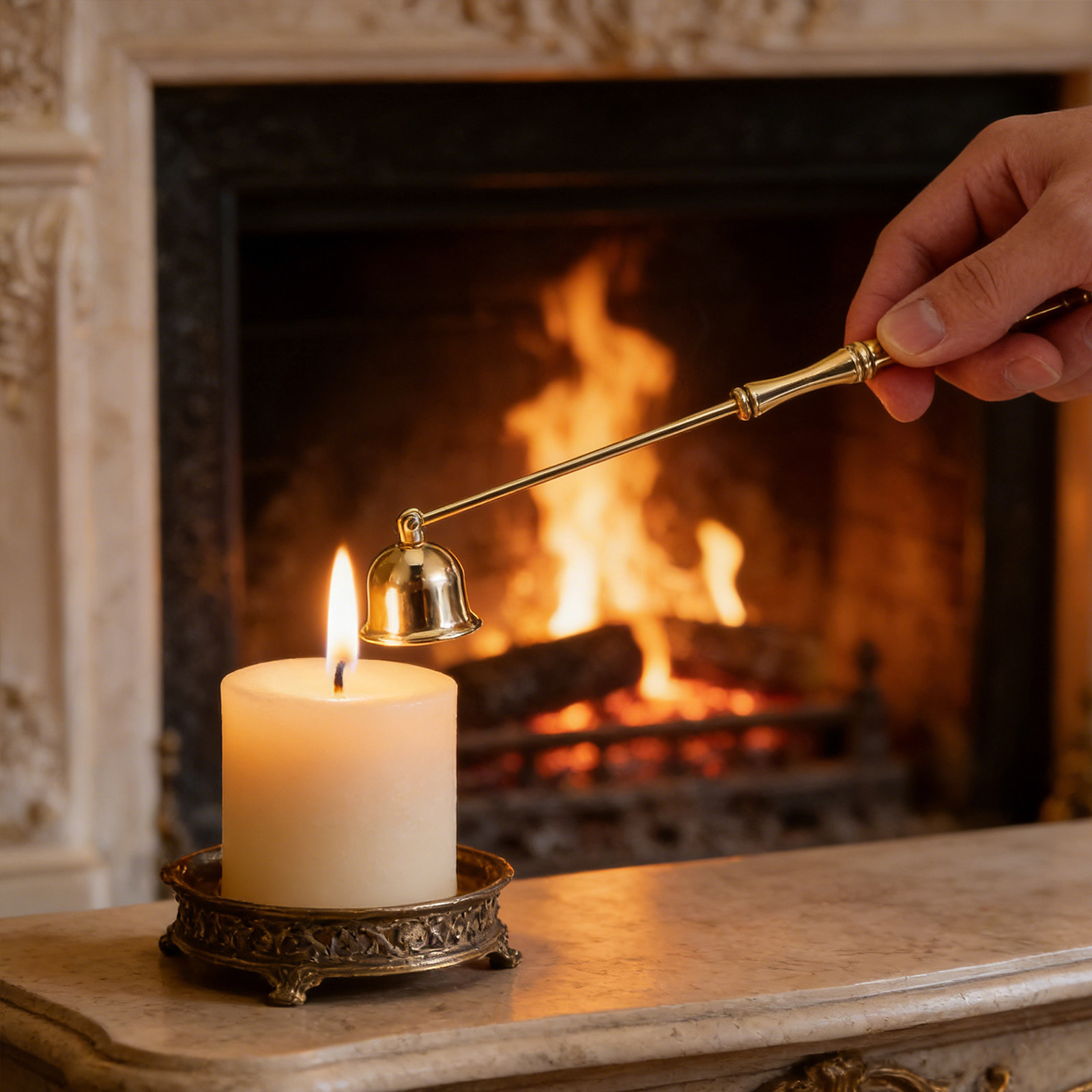 -Style Metal Snuffer with Long - Wick Dipper Tool ulasan dan harga