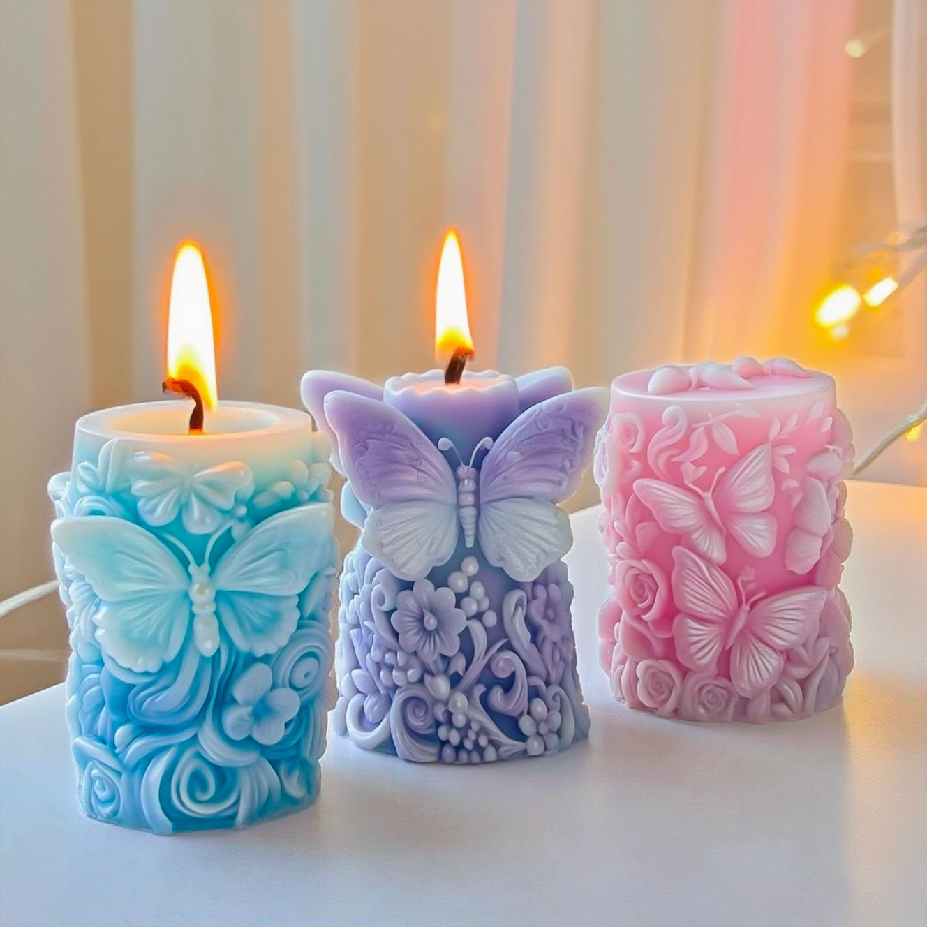 3D Butterfly Flowers Relief Cy - Candle Supplies Store ulasan dan harga