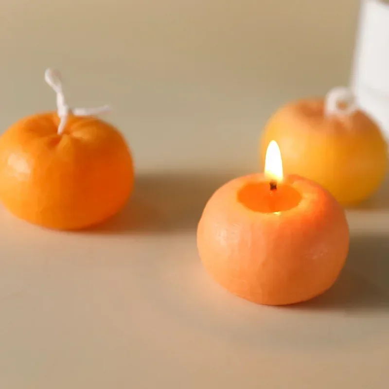 Creative Orange Shape Candle S - Candle Making Supplies For Beginners ulasan dan harga