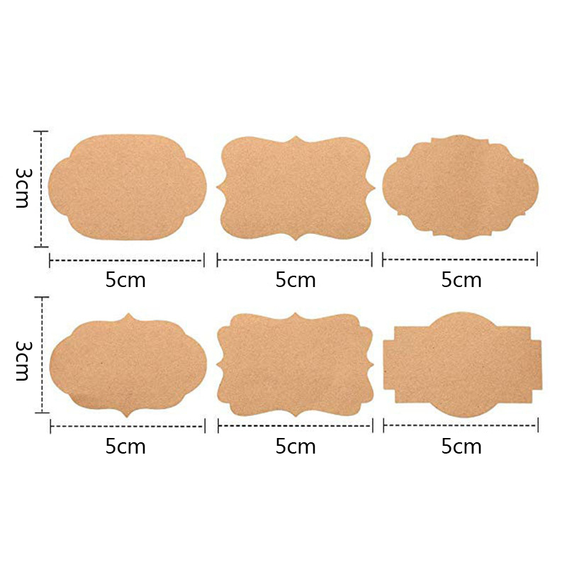 250Pcs Kraft Stickers Paper La - Candle Supplies Glass Jars ulasan dan harga