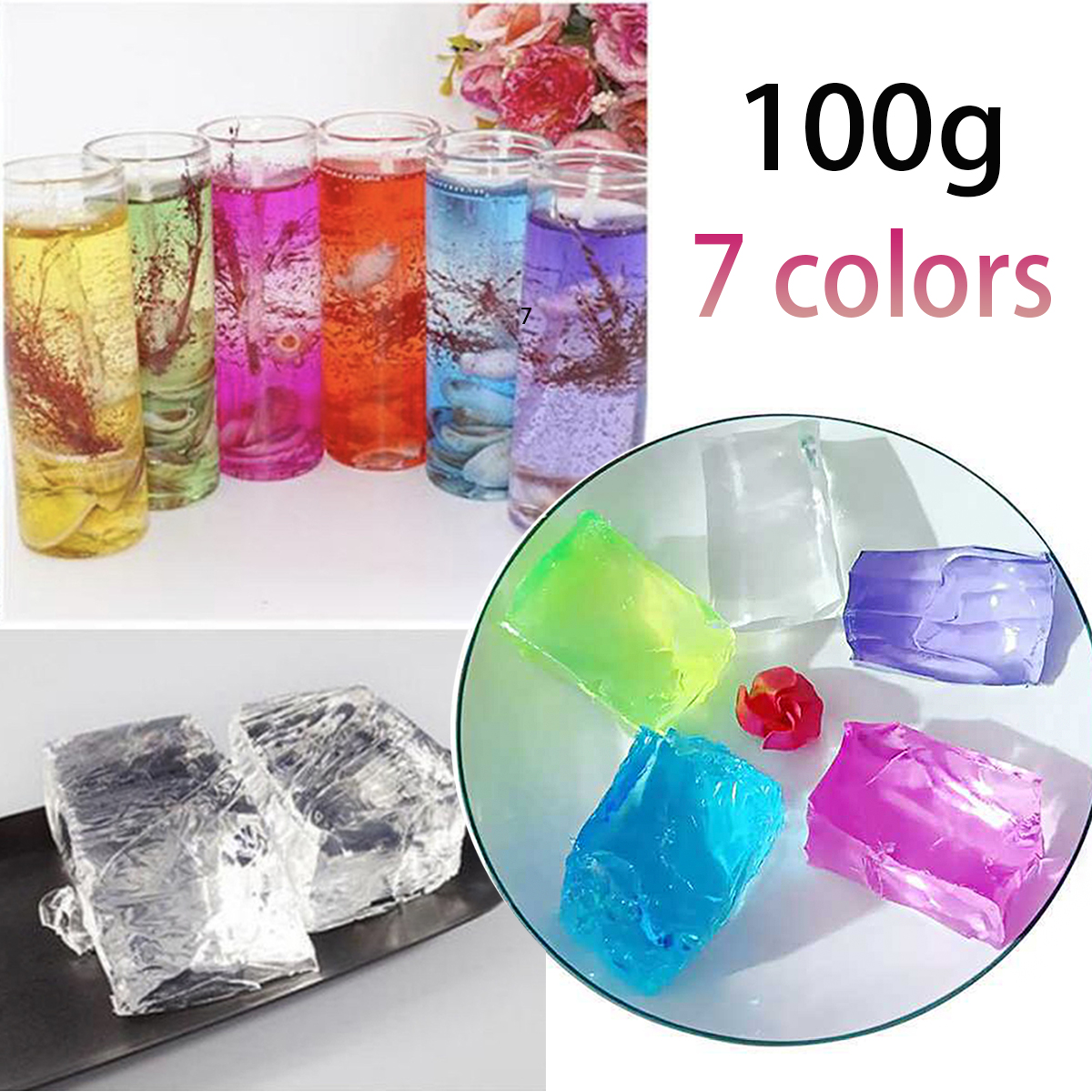 100G 7Colors Jelly Wax DIY Han - Candle Making Supplies For Beginners ulasan dan harga