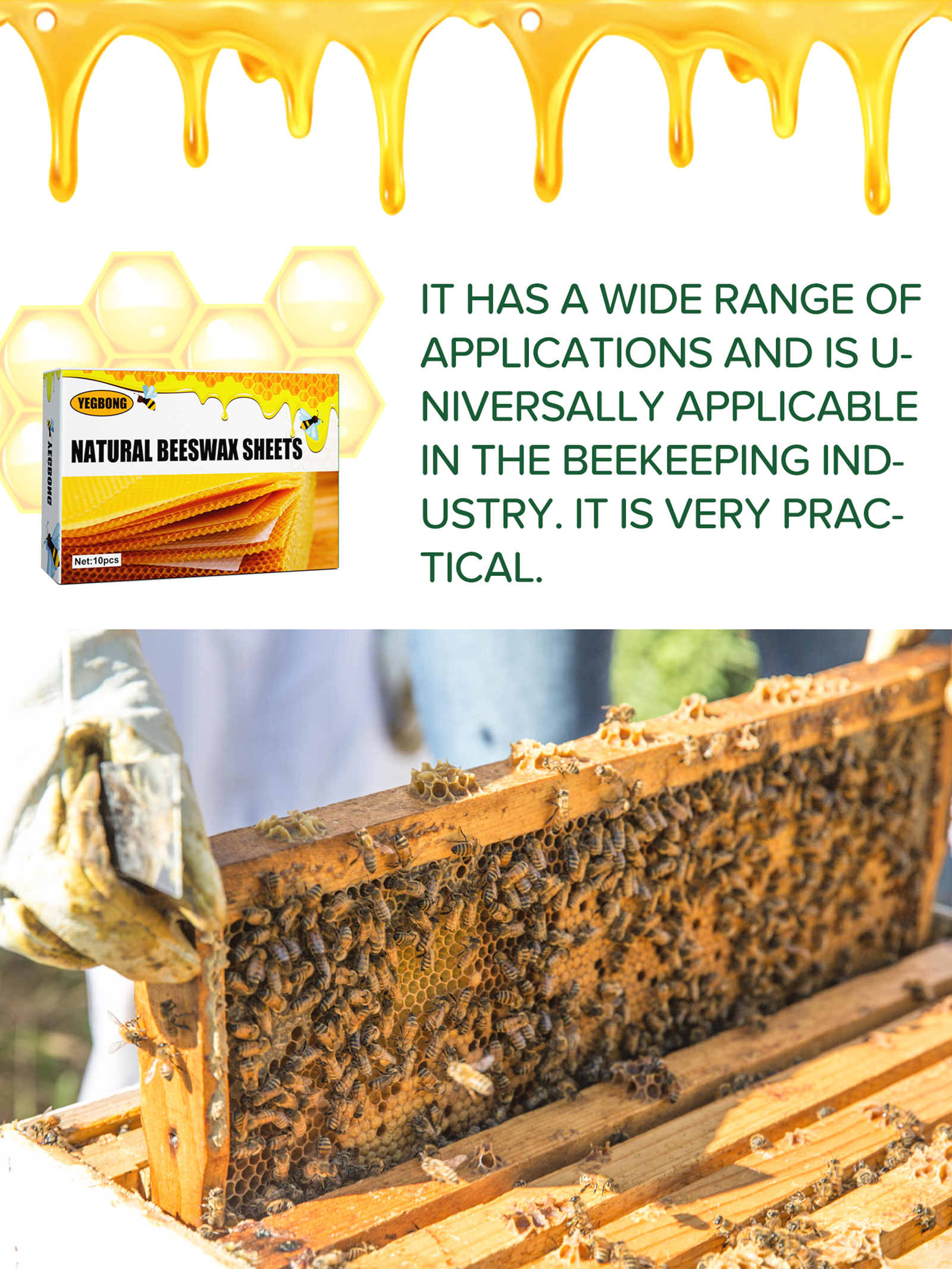 10Pcs Natural Honeycomb Bee Wa - Candle Making Supplies For Beginners ulasan dan harga
