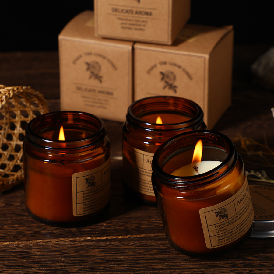 1pc Brown Glass Cup Aromathera - Candle Supplies Glass Jars ulasan dan harga