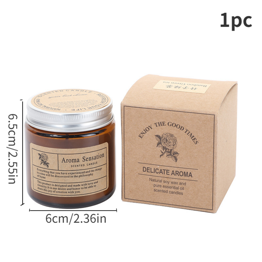 1pc Brown Glass Cup Aromathera - Candle Supplies Glass Jars ulasan dan harga