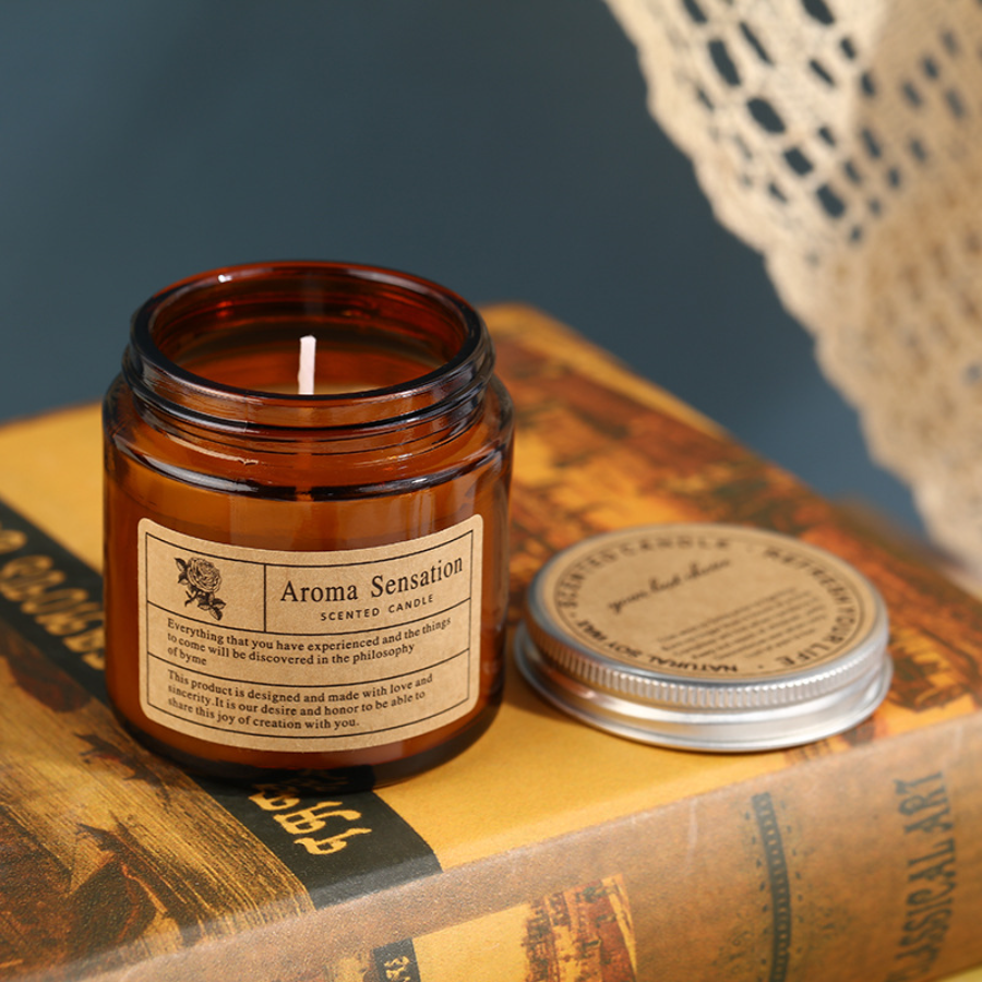1pc Brown Glass Cup Aromathera - Candle Supplies Glass Jars ulasan dan harga